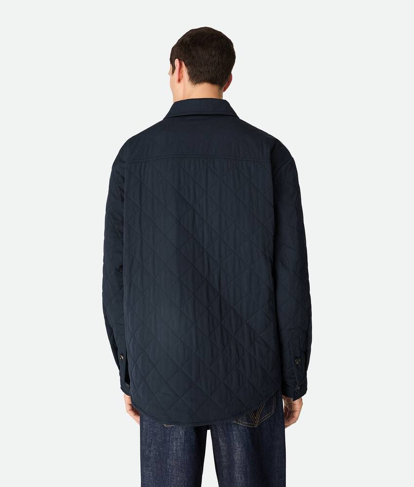 Surchemise en coton matelass&eacute; pour Homme en Midnight blue Bottega Veneta France FR - Image 3