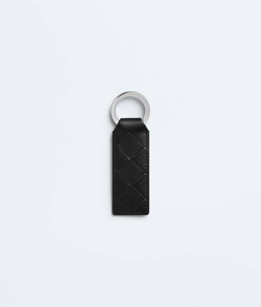Men's Tab Key Ring in Black Bottega Veneta United Kingdom EN - Image 2