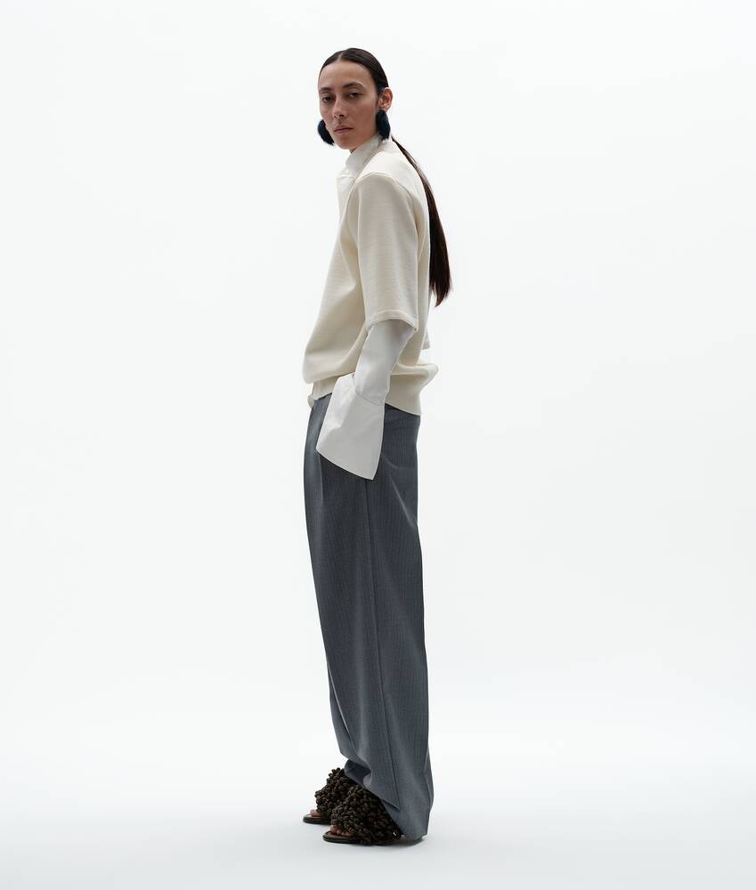 Pantalones de lana y mohair para Mujer en Blue/grey melange Bottega Veneta Espa&ntilde;a ES - Image 2
