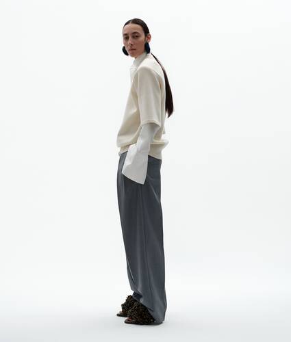 Pantalones de lana y mohair para Mujer en Blue/grey melange Bottega Veneta Espa&ntilde;a ES - Image 2