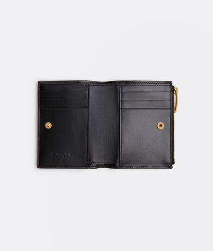 Cartera Cassette Bi-Fold peque&ntilde;a para Mujer en Black Bottega Veneta M&eacute;xico ES - Image 2