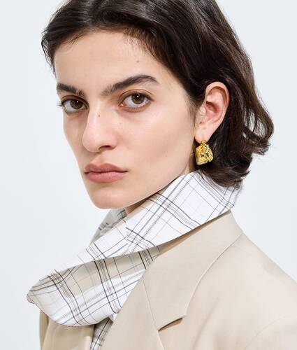 Ela's Brincos m&eacute;dio Knot em Yellow gold Bottega Veneta Brasil PT - Image 2