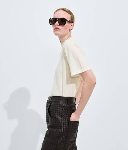 Women's Cashmere T-Shirt in Chalk Bottega Veneta United States EN - Image 2