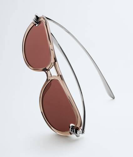 Knot Aviator Sunglasses in Brown Bottega Veneta Canada EN - Image 3