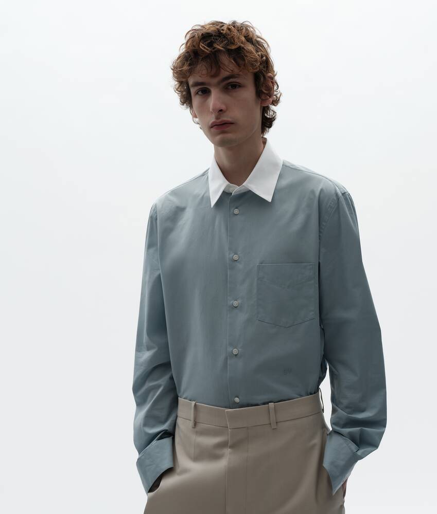 Camisa de popelina de algod&oacute;n para Hombre en Blue shirt Bottega Veneta Estados Unidos ES - Image 4