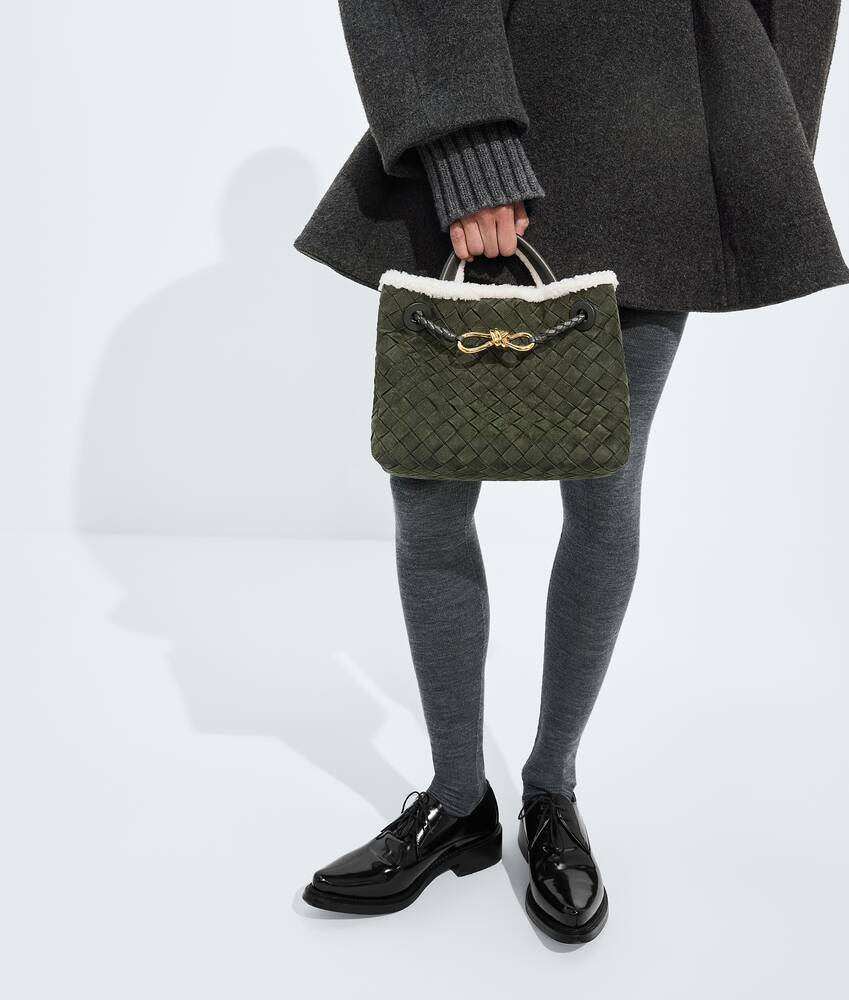 Women's Small Andiamo in Bark green/plaster Bottega Veneta Singapore EN - Image 2
