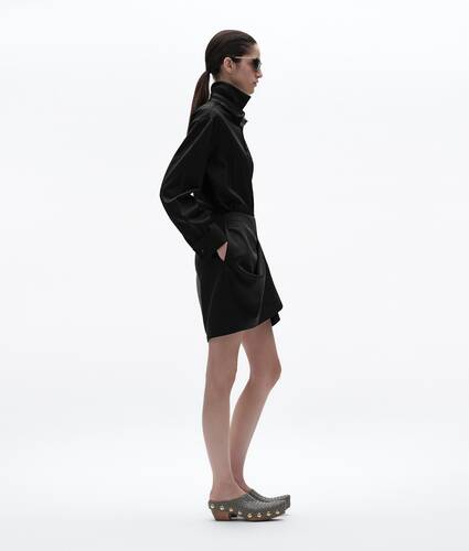 Rock aus Grain-de-Poudre-Wolle f&uuml;r Damen in Double black Bottega Veneta &Ouml;sterreich DE - Image 2
