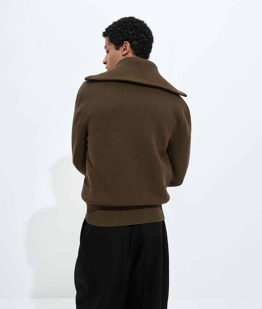 Display a large version of the product image 3 - Wool and Cotton Zip-up Cardigan