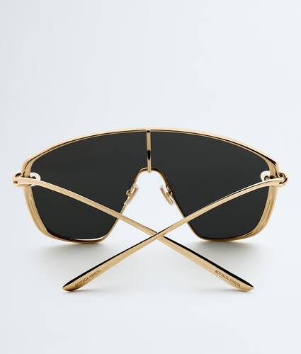 Knot Shield Sunglasses in Gold/smoke Bottega Veneta United Kingdom EN - Image 3