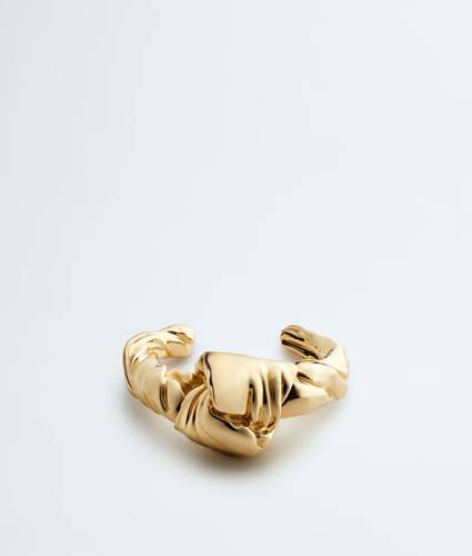 Women's Large Knot Cuff Bracelet in Yellow gold Bottega Veneta Bulgaria EN - Image 1