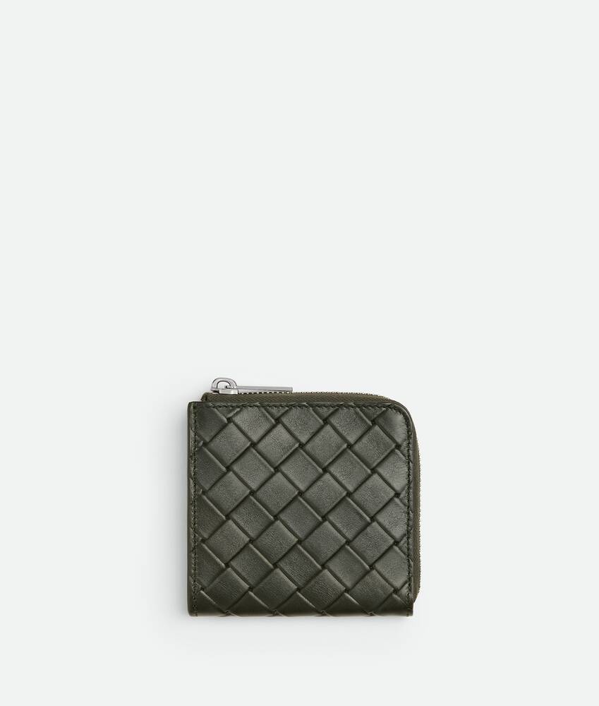 Display a large version of the product image 1 - Intrecciato Stamp Compact Zip Around Wallet