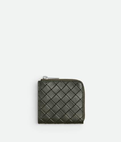 Display a large version of the product image 1 - Intrecciato Stamp Compact Zip Around Wallet