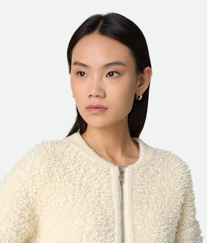 Wool Loop And Rib Cardigan