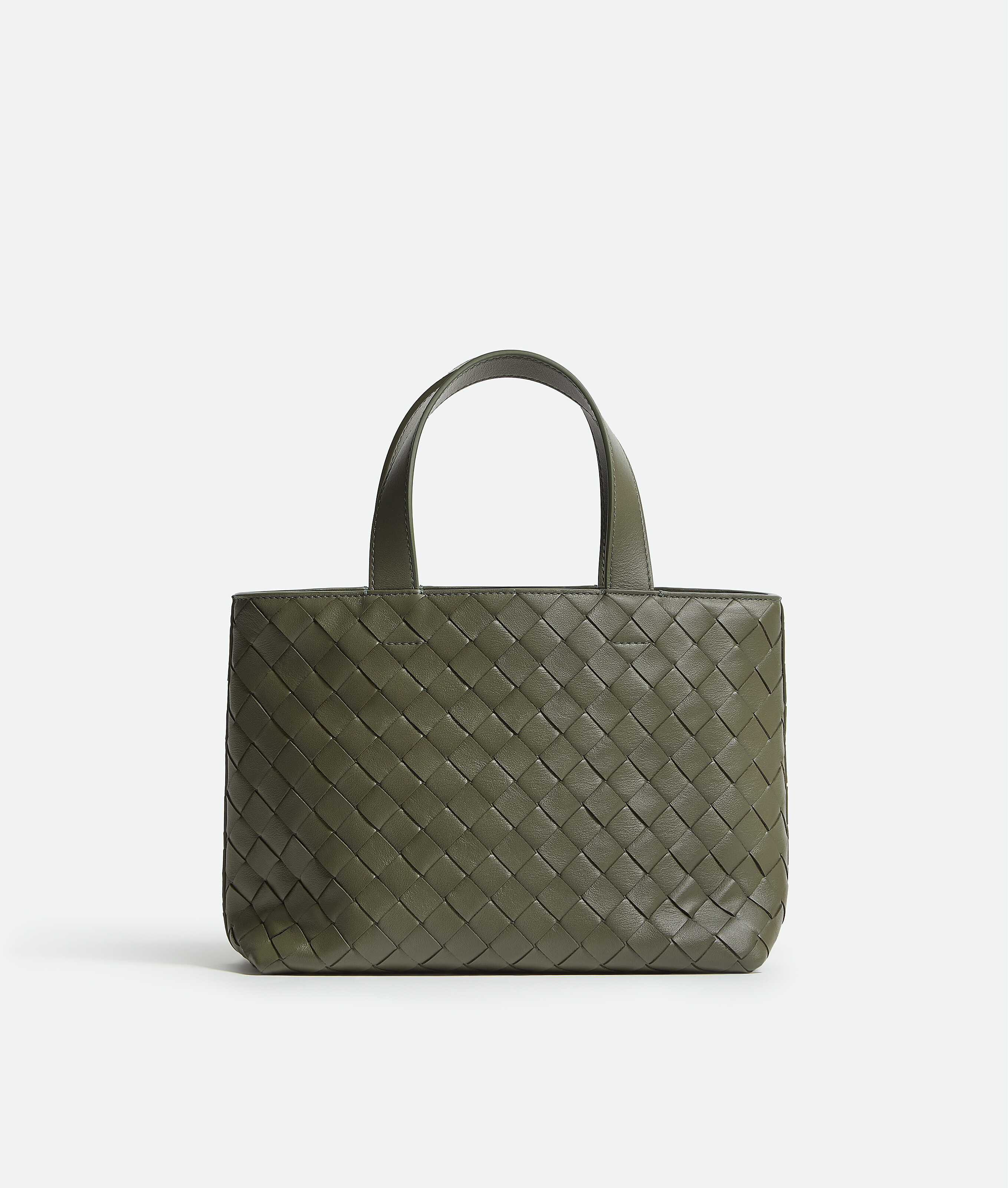 BOTTEGA VENETA トートバッグ グリーン イントレチャート ミニ イントレチャート ファスナー トートバッグ のために メンズ で
