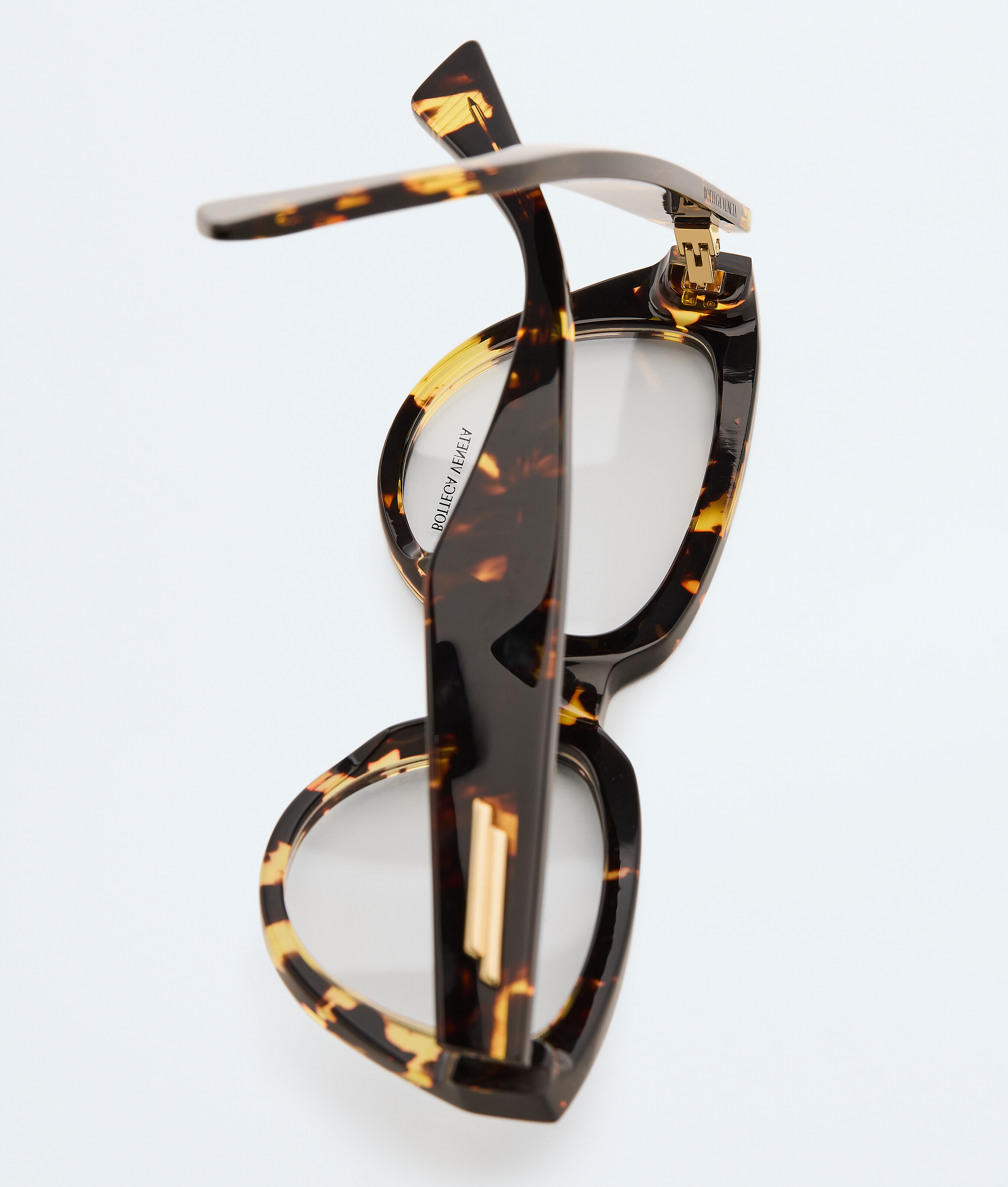 Classic Cat Eye Eyeglasses in Havana/transparent Bottega Veneta Zimbabwe EN - Image 3