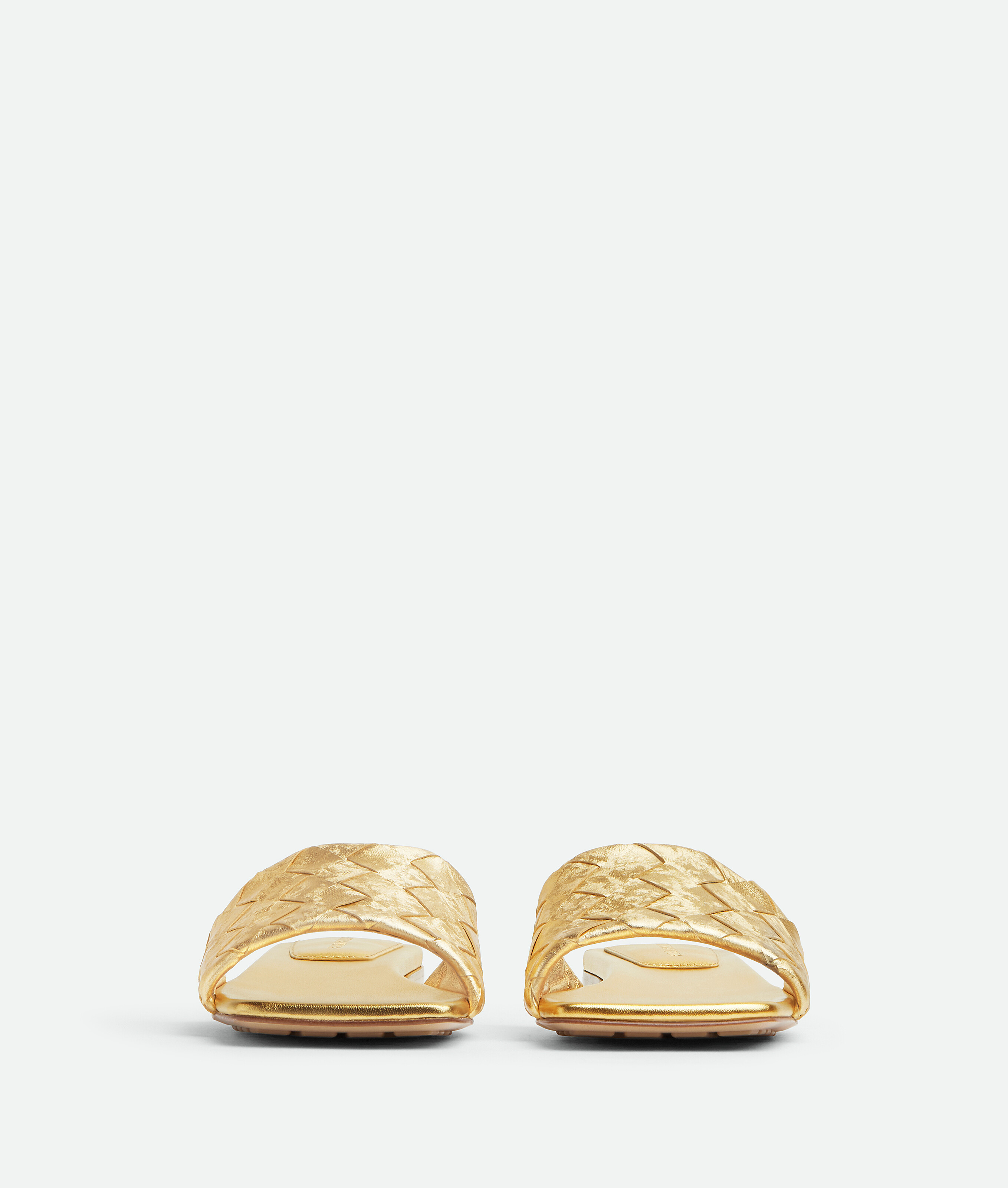 Bottega Veneta Parco Flat Mule In Gold