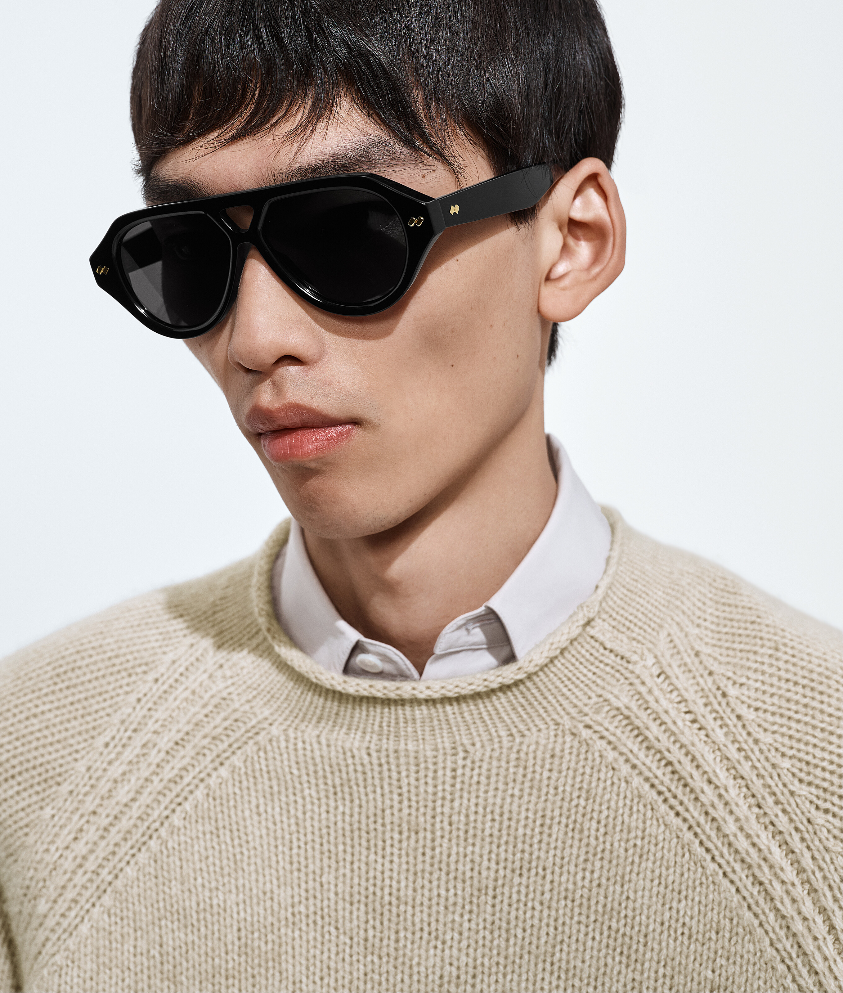 Dizzy Aviator Sunglasses in Black/gray Bottega Veneta Luxembourg EN - Image 2