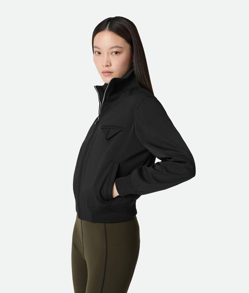 Women's Bonded Tech Wool Blouson in Black Bottega Veneta Hong Kong SAR China EN - Image 2