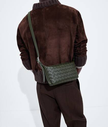 Men's Traveler Phone Pouch in Bark green Bottega Veneta Italy EN - Image 2