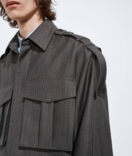Men's Wool And Mohair Shirt in Desert/gray melange Bottega Veneta Bulgaria EN - Image 5