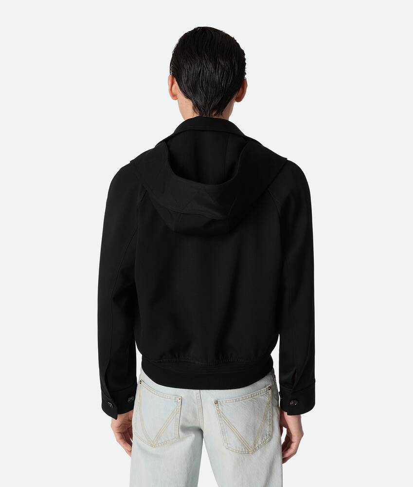 Men's Grain De Poudre Blouson in Black Bottega Veneta Romania EN - Image 3