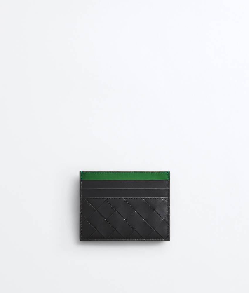 Men's Intrecciato Credit Card Case in Black/shamrock Bottega Veneta Hong Kong SAR China EN - Image 2