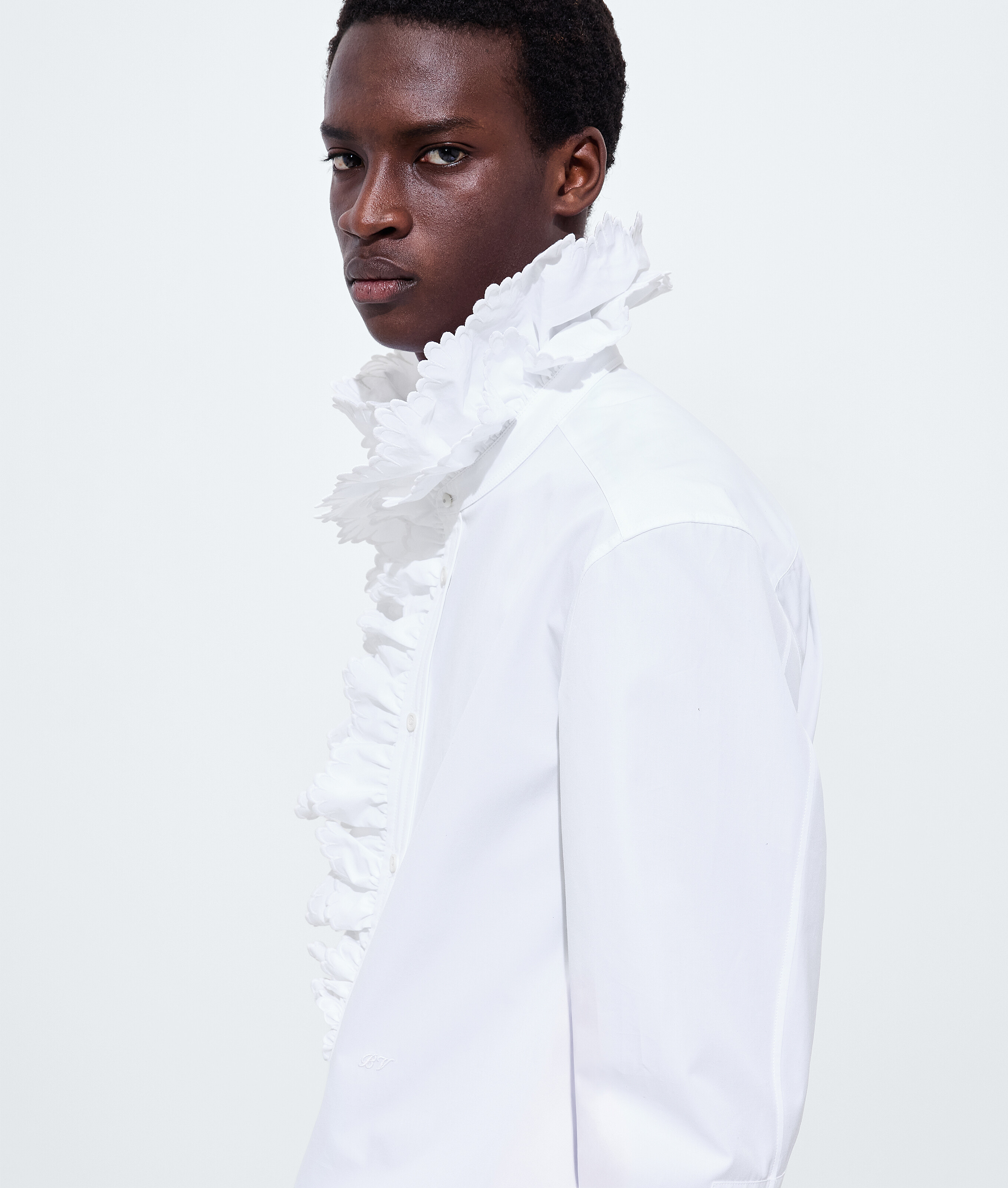 Men's Compact Cotton Poplin Shirt in White Bottega Veneta Finland EN - Image 2