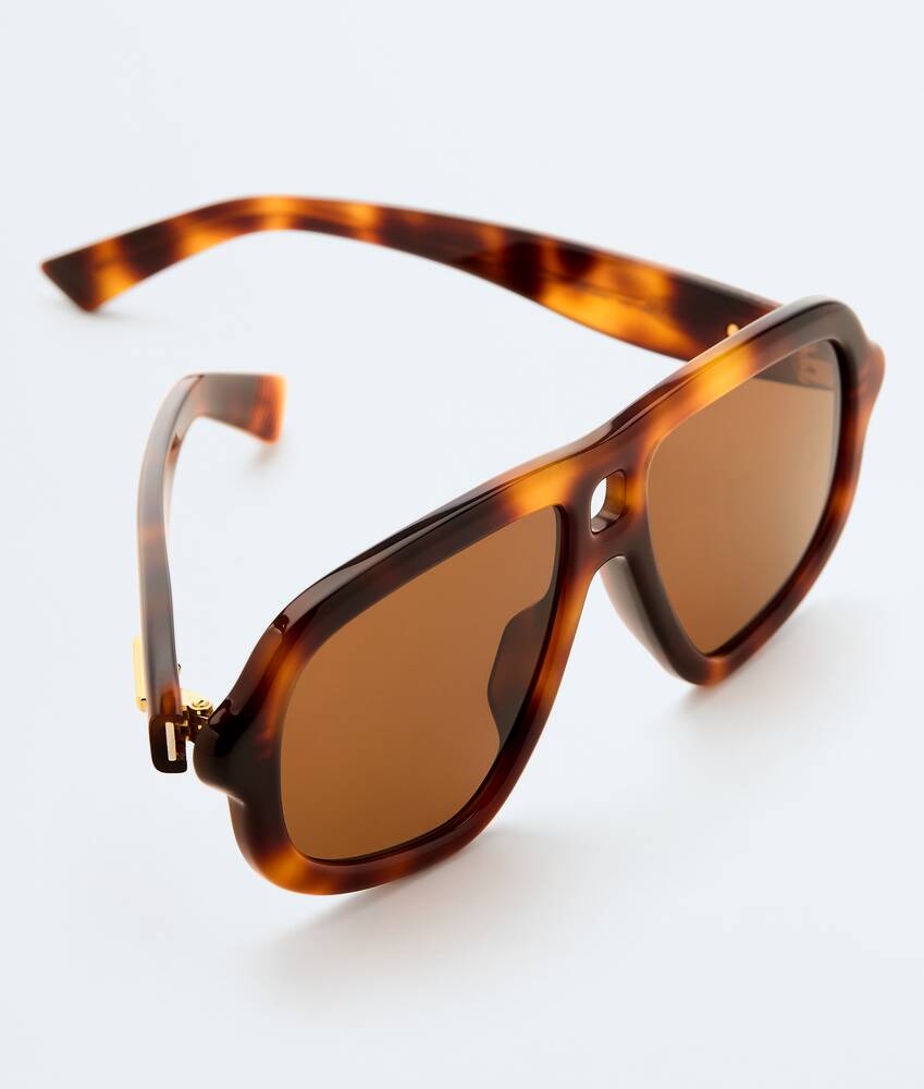 Occhiali da sole aviator Sophia Ribbon in Havana/brown Bottega Veneta Italia IT - Image 3