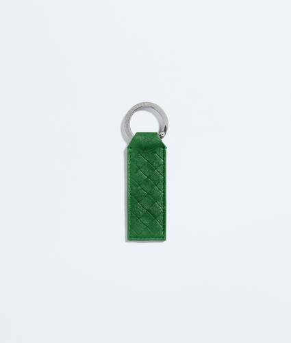 Men's Woven Mycelium Key Ring in Shamrock Bottega Veneta Italy EN - Image 1