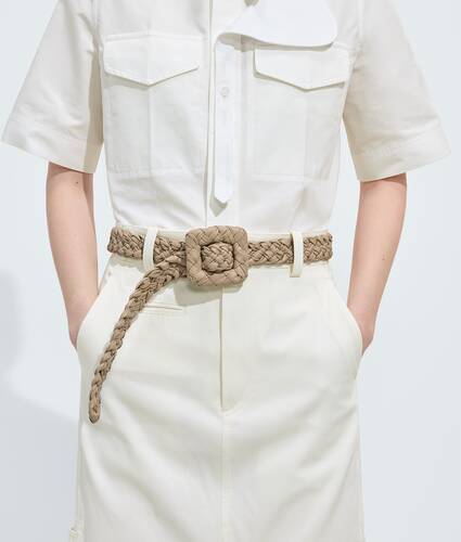 Women's Foulard Belt in Ecru Bottega Veneta Brazil EN - Image 2