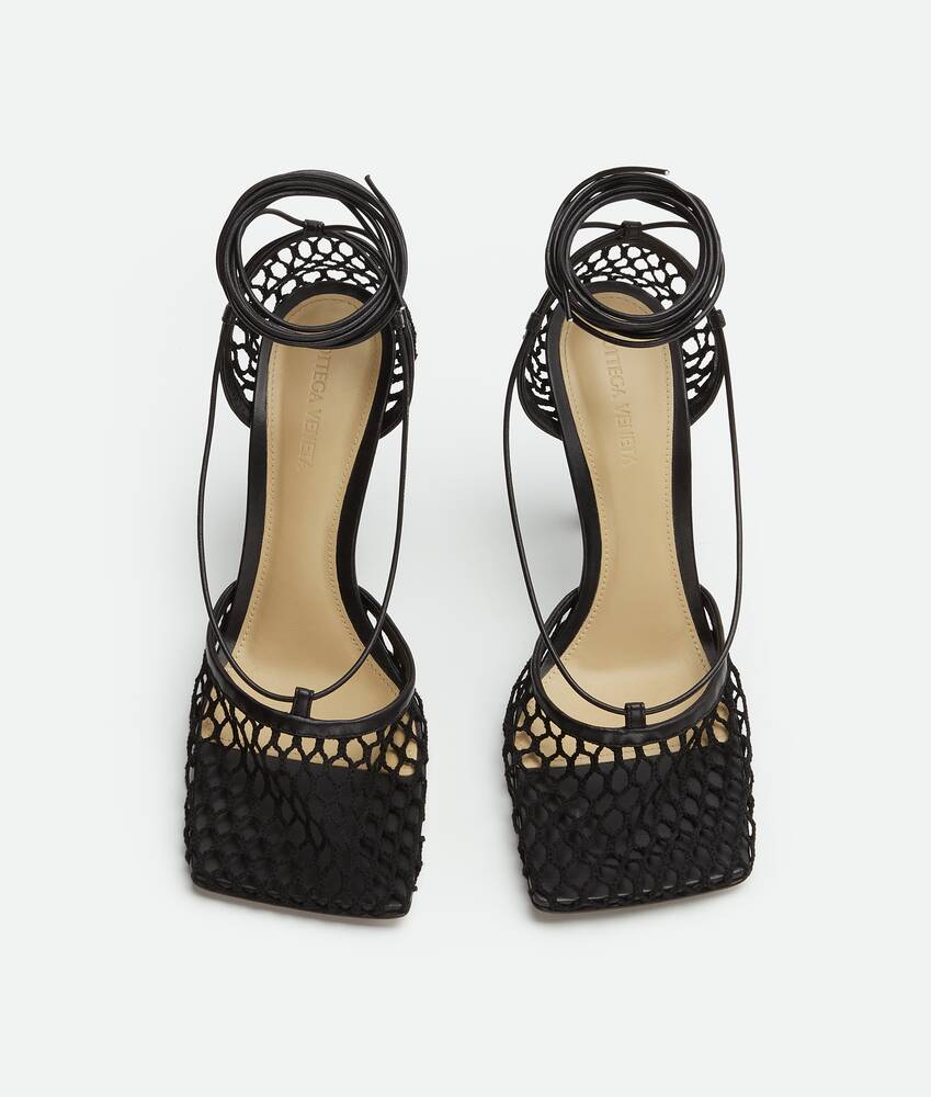 Women's Stretch Lace-Up Sandal in Black Bottega Veneta Canada EN - Image 4