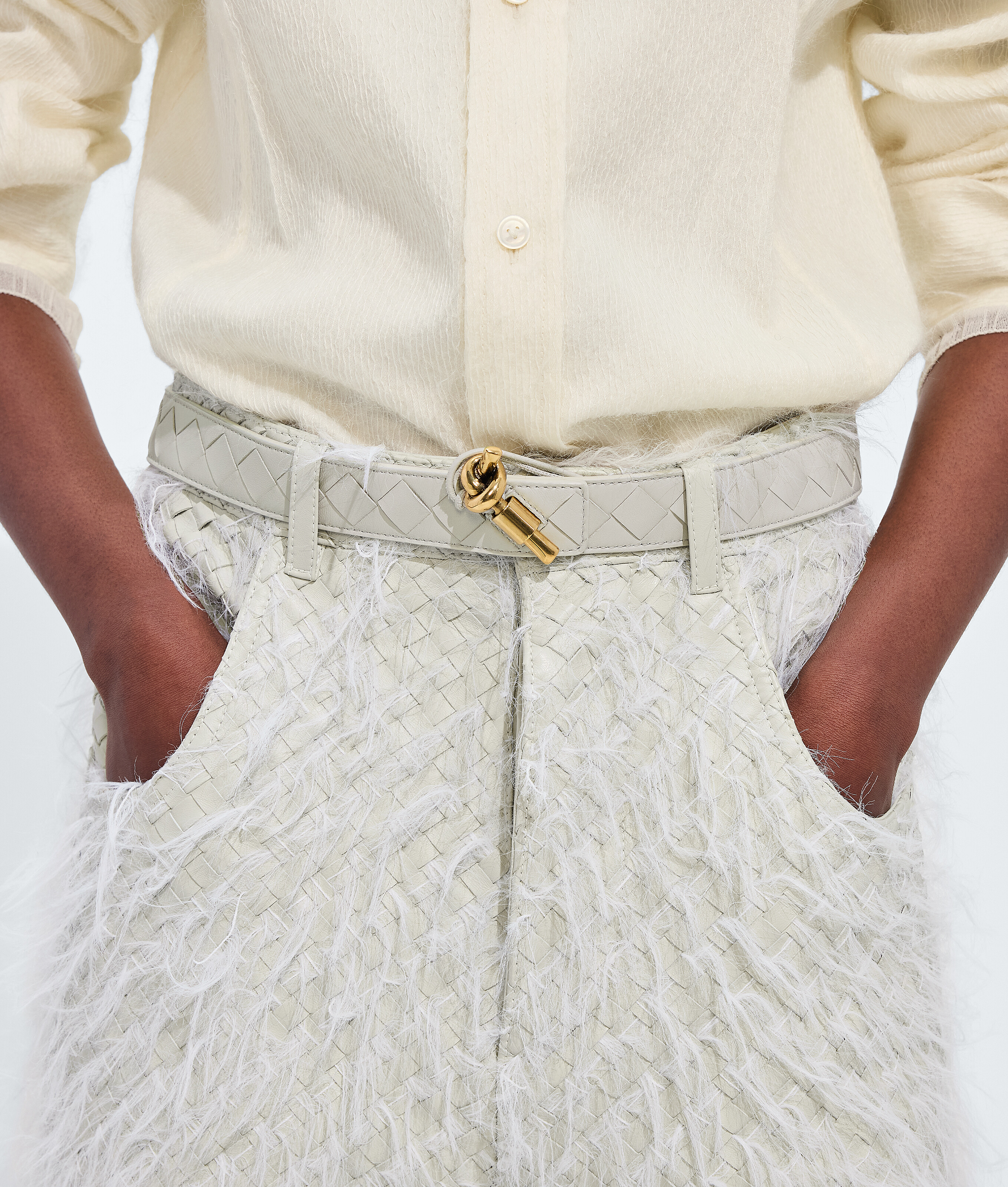 Women's Andiamo Belt  in Silica gray Bottega Veneta Luxembourg EN - Image 2