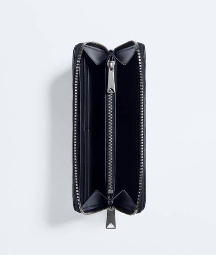 Men's Intrecciato Zip-Around Wallet in Midnight/taxi Bottega Veneta Greece EN - Image 2