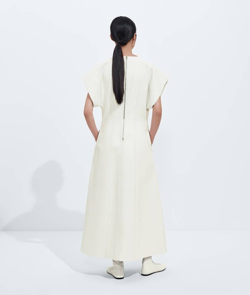 Women's Bonded Leather Dress in Chalk/double black Bottega Veneta Germany EN - Image 3