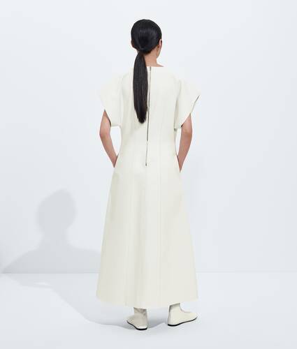 Women's Bonded Leather Dress in Chalk/double black Bottega Veneta Slovakia EN - Image 3