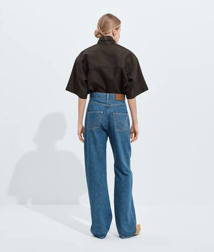 Women's Atlantic Blue Wide Leg Jeans in Mid blue Bottega Veneta Portugal EN - Image 3