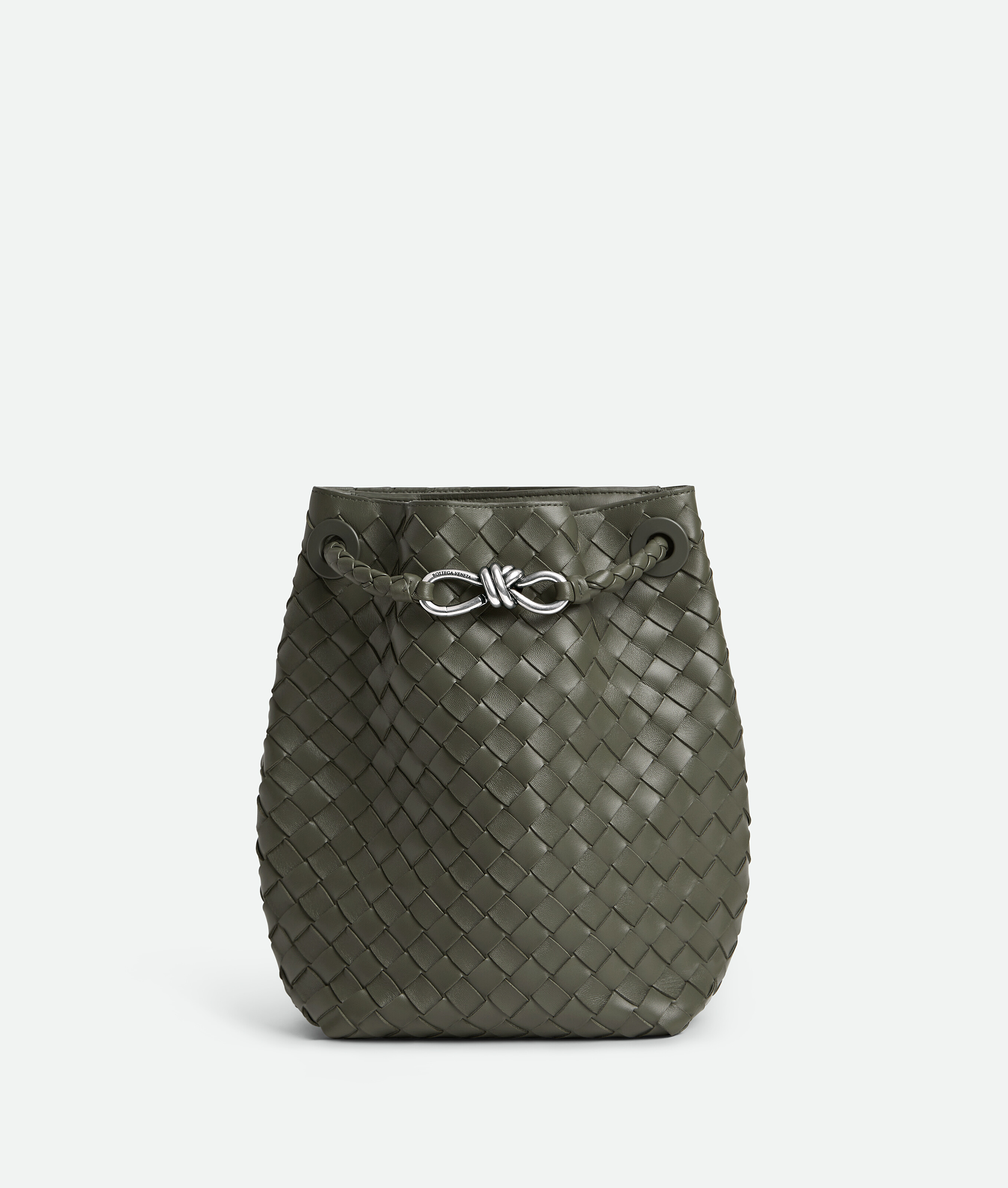 Bottega Veneta Small Andiamo Bucket In Green