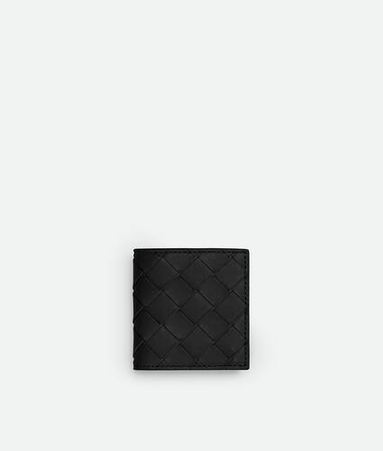Men's Intrecciato Folded Coin Purse in Nero Bottega Veneta United States EN - Image 1