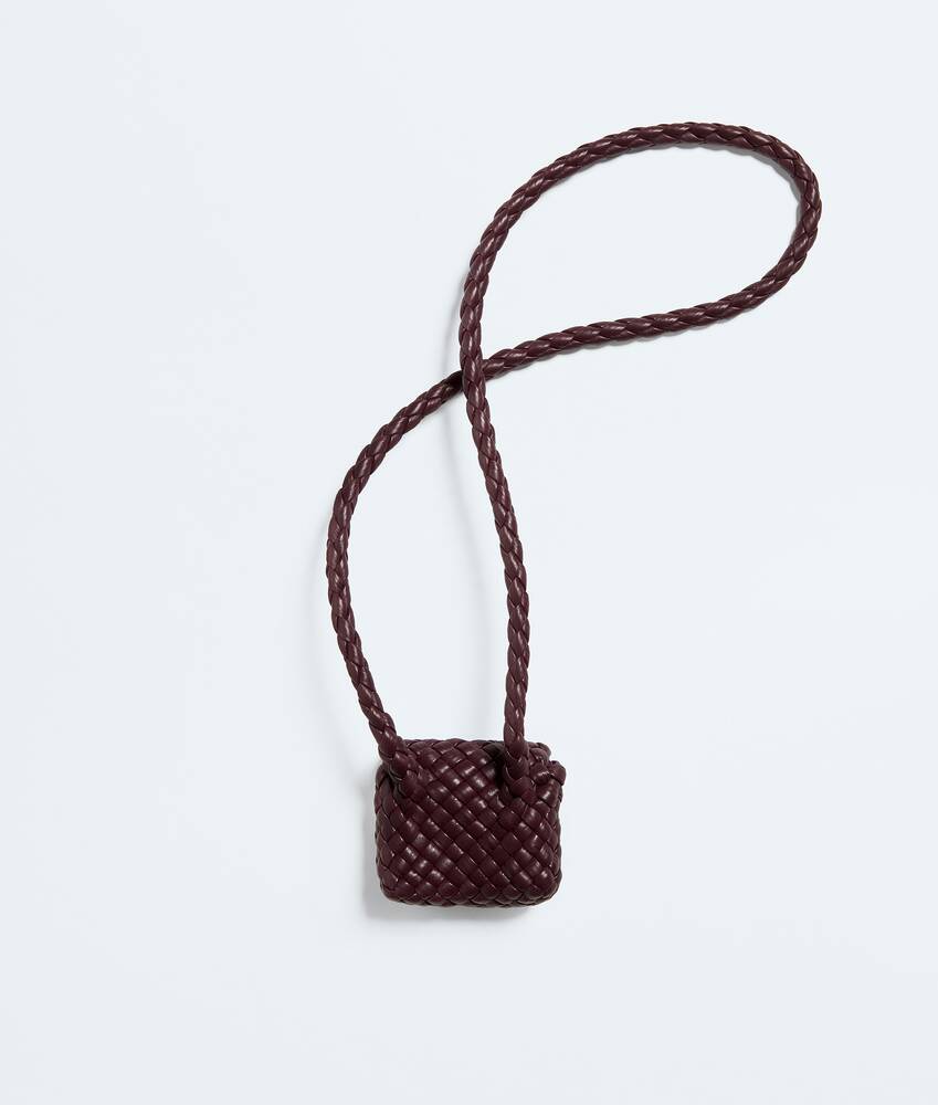 Tosca AirPod case On Strap in Deep mahogany Bottega Veneta United States EN - Image 4