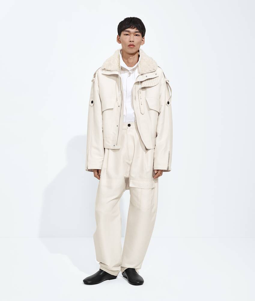 Men's Cotton And Silk Pants in Parchment Bottega Veneta Portugal EN - Image 2