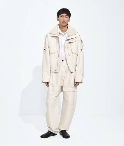 Men's Cotton And Silk Pants in Parchment Bottega Veneta Portugal EN - Image 2