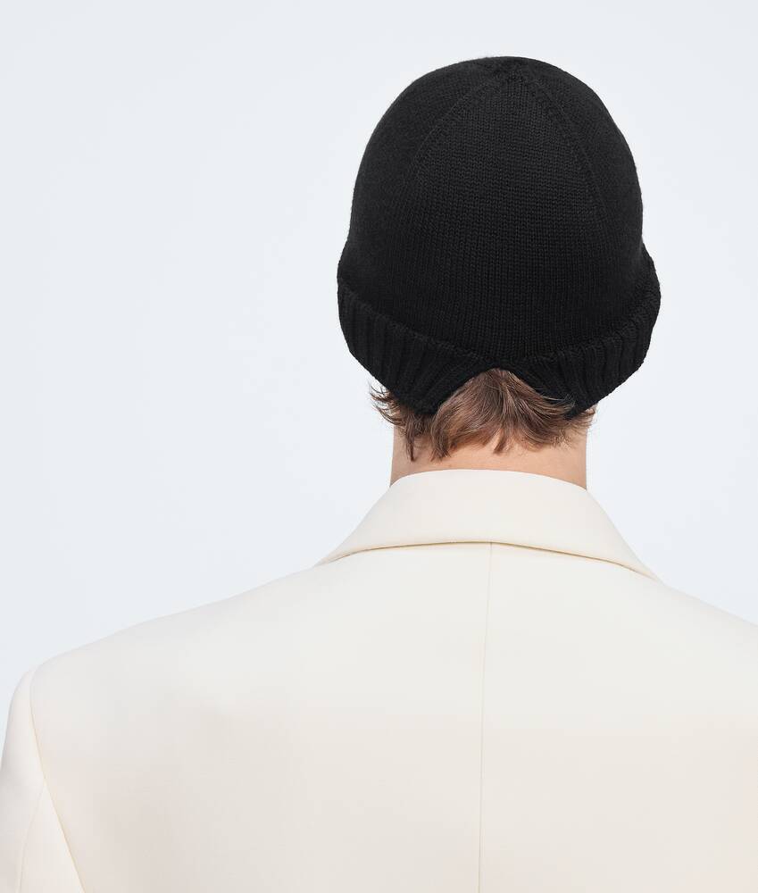 Men's Wool Knit Beanie in Black Bottega Veneta Canada EN - Image 4