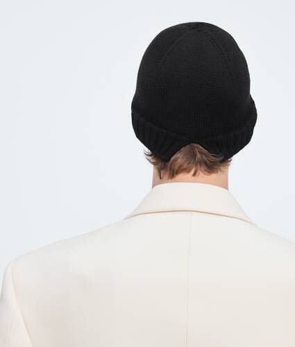Men's Wool Knit Beanie in Black Bottega Veneta Canada EN - Image 4