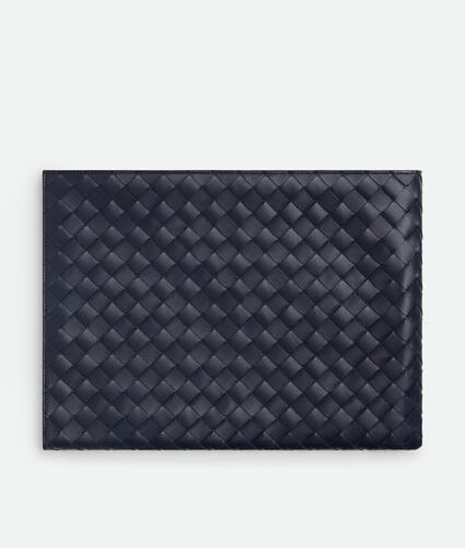 Men's Intrecciato Flat Pouch in Abyss/cypress Bottega Veneta Denmark EN - Image 3