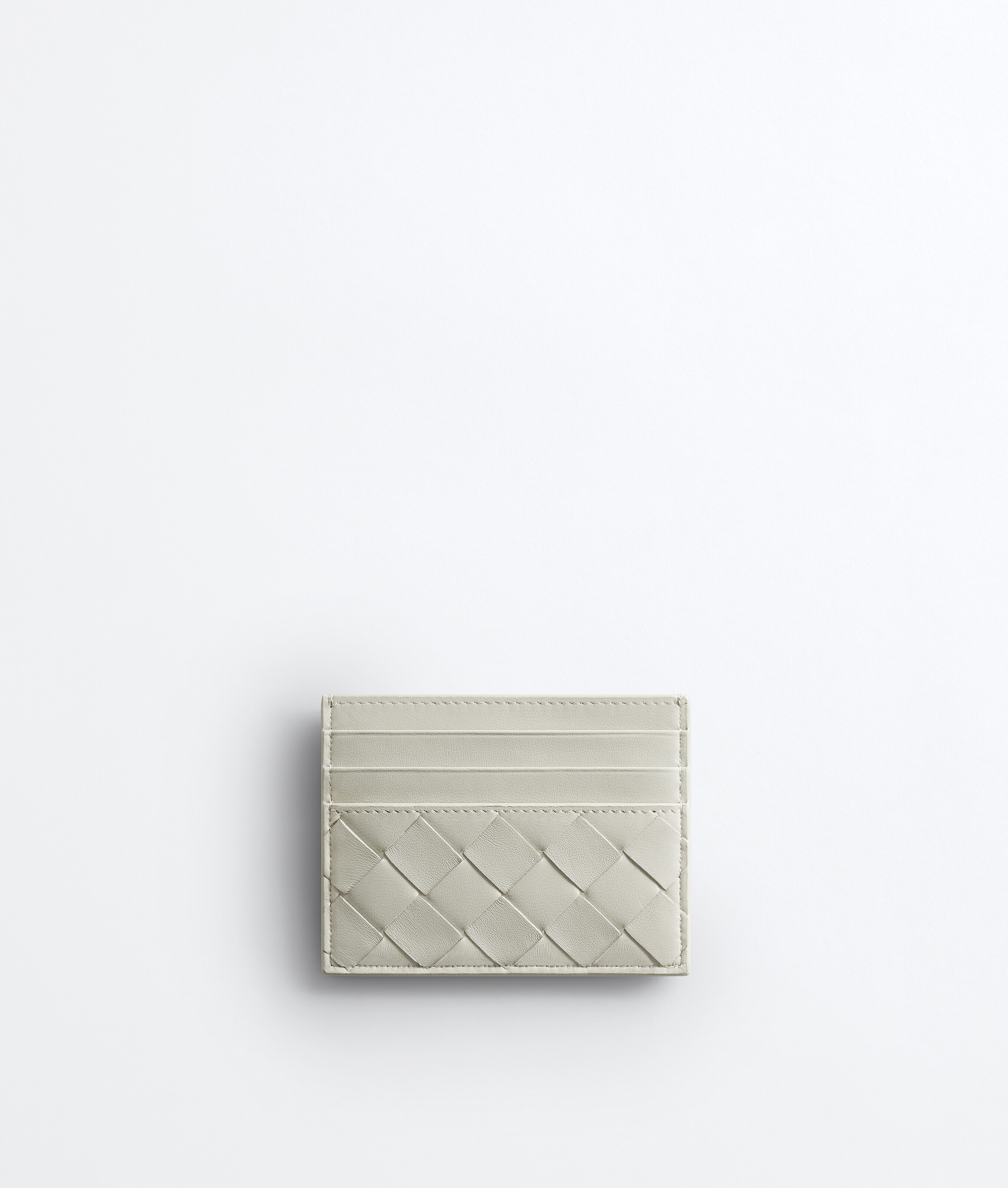 Portacarte di credito Intrecciato da Donna in Silica grey Bottega Veneta Italia IT - Image 2