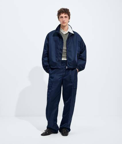 Men's Satin Nylon Blouson in Navy Bottega Veneta Canada EN - Image 1