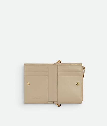 Kleines Solstice Bi-Fold Portemonnaie f&uuml;r Damen in Ecru Bottega Veneta &Ouml;sterreich DE - Image 2