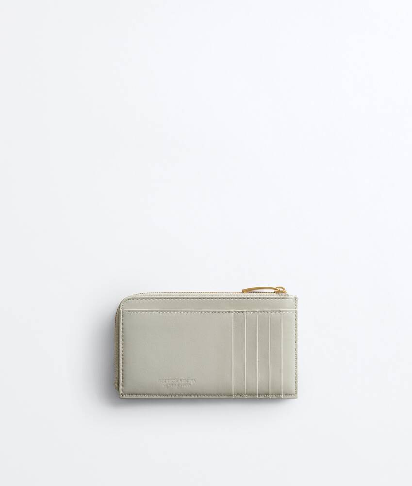 Women's Intrecciato L-Zipped Card Case in Silica gray Bottega Veneta Italy EN - Image 3