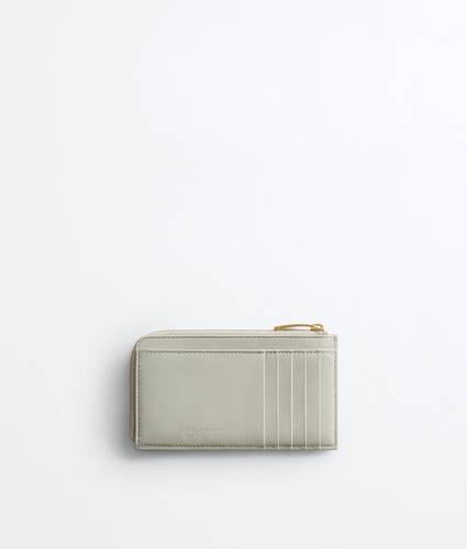 Women's Intrecciato L-Zipped Card Case in Silica gray Bottega Veneta Italy EN - Image 3