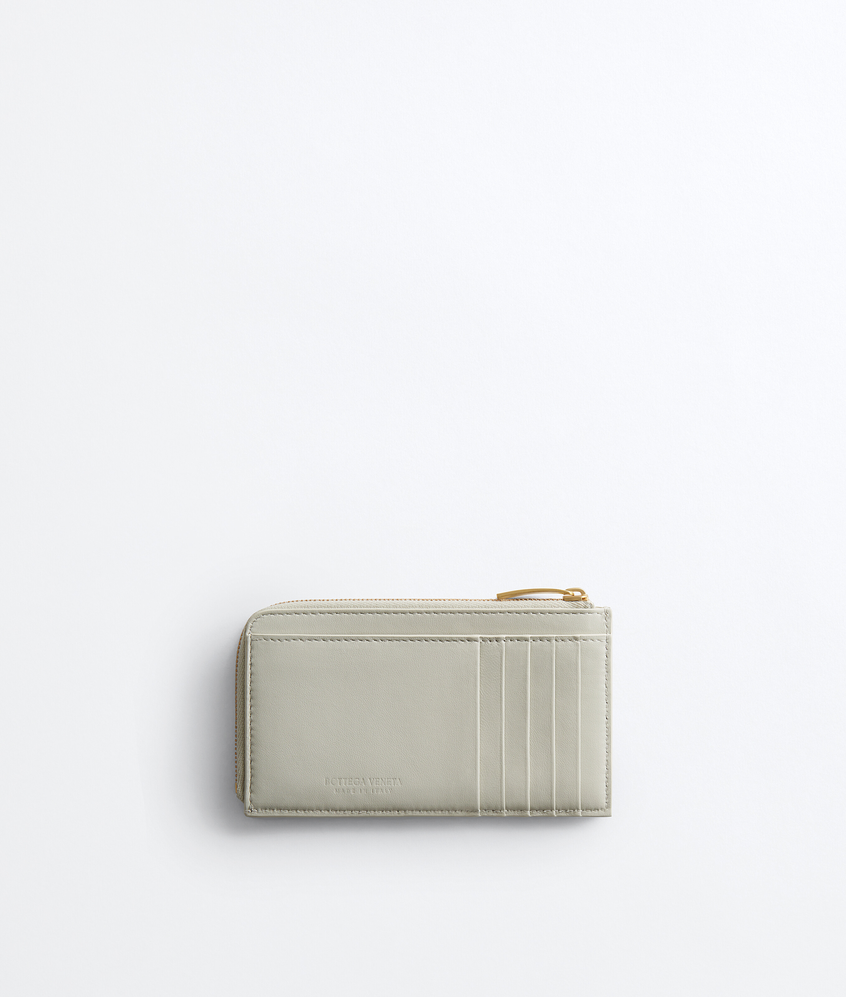 Women's Intrecciato L-Zipped Card Case in Silica gray Bottega Veneta Luxembourg EN - Image 3